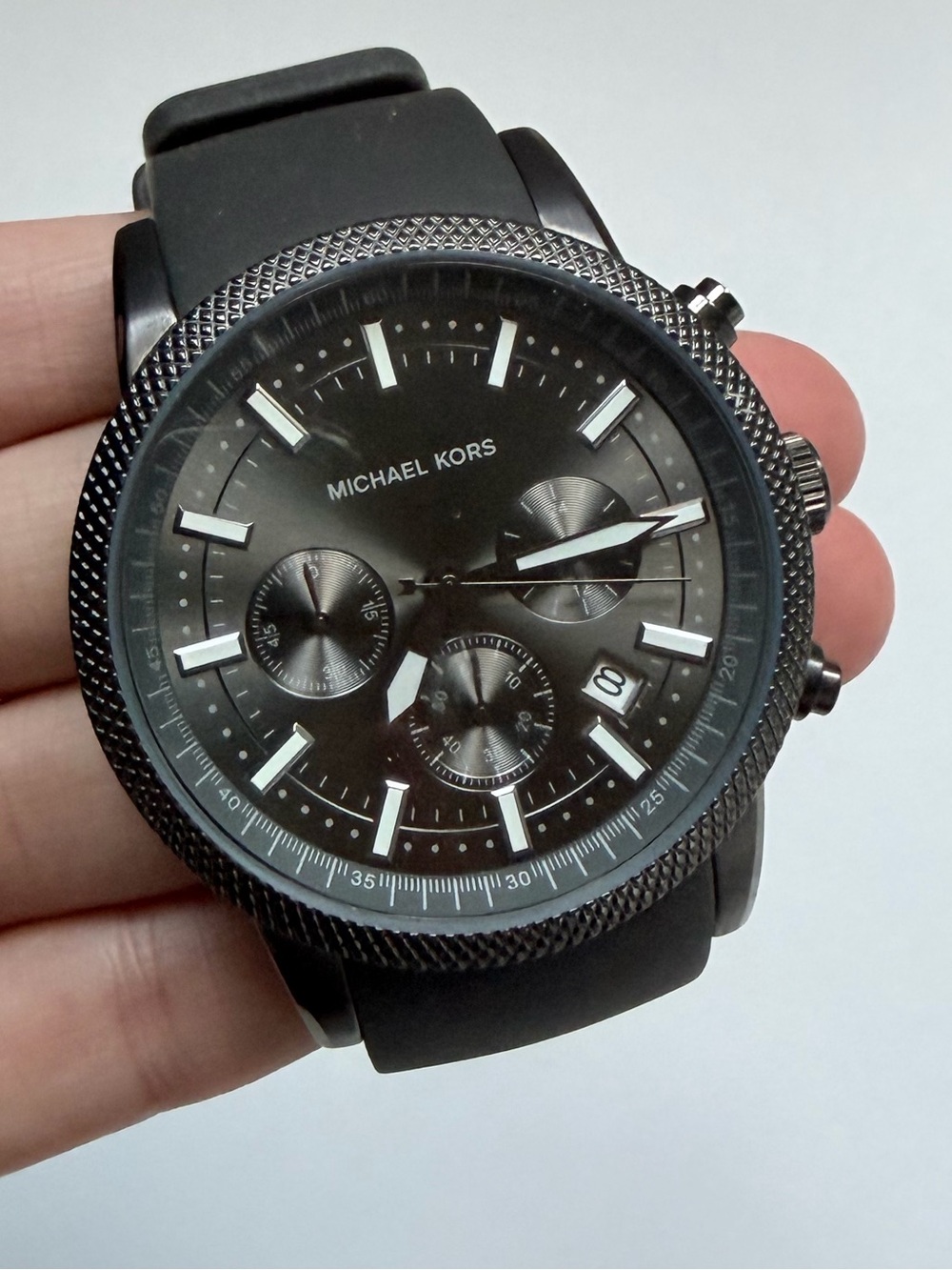 Michael Kors Men's Chronograph Silicone Strap Watch